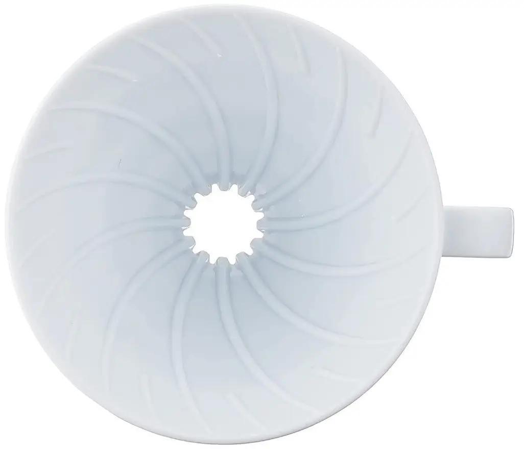 Пуровер для приготовления кофе пластиковый Hario 400 мл Белый (VDR-02-W) - фото 4 Пуровер для приготовления кофе пластиковый Hario 400 мл Белый (VDR-02-W) - фото 4