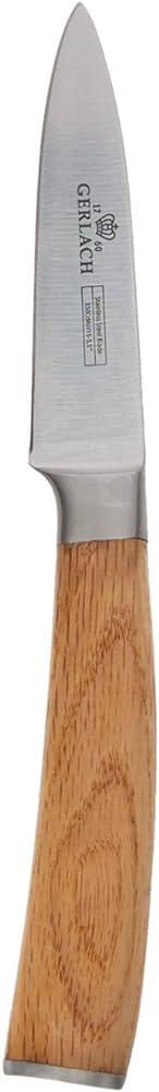 Кухонний ніж для чищення овочів Gerlach Natur штампований нержавіюча сталь 85 мм Коричневий