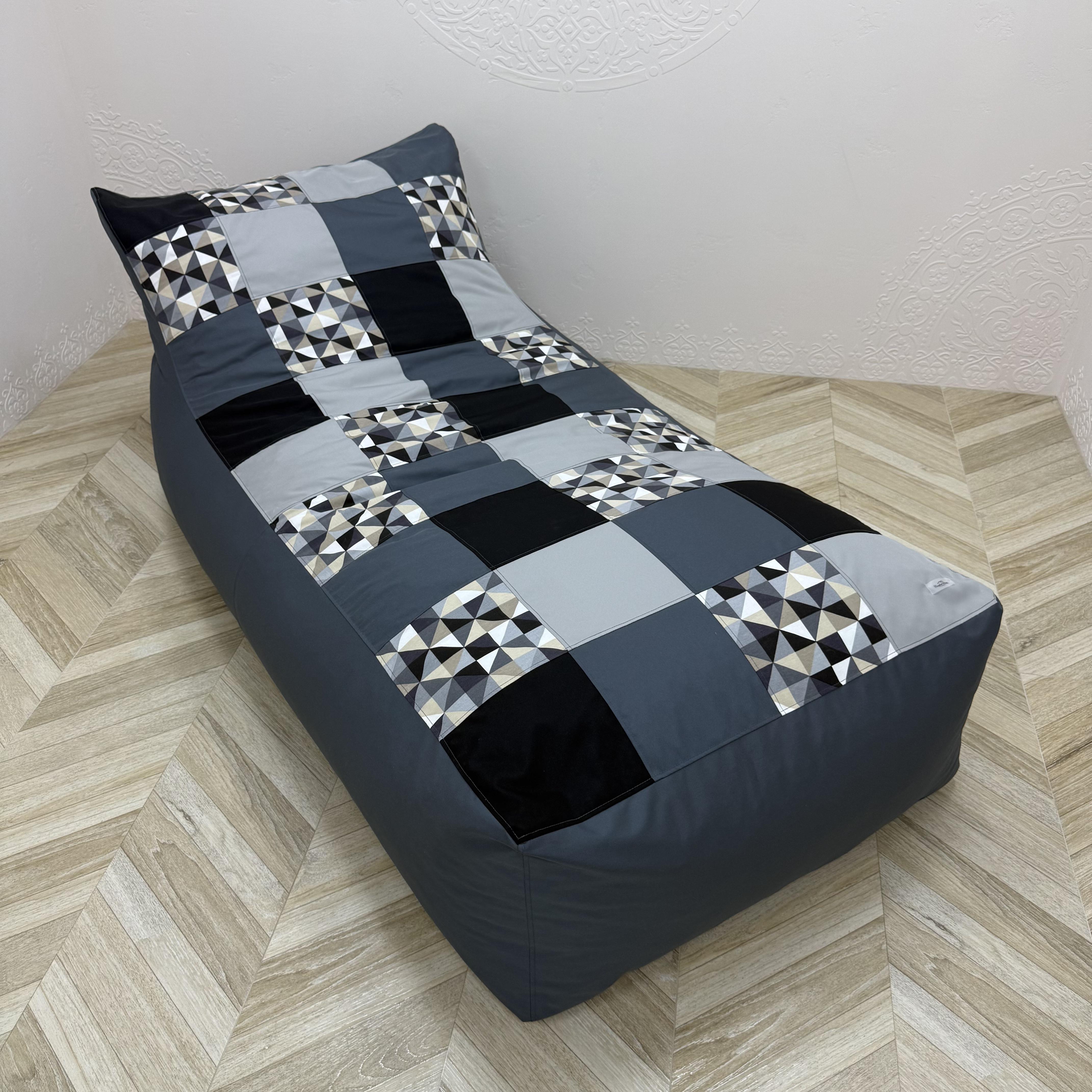 Бескаркасное кресло водонепроницаемое пэчворк Comfort Home Mosaic new 90х180х80 см
