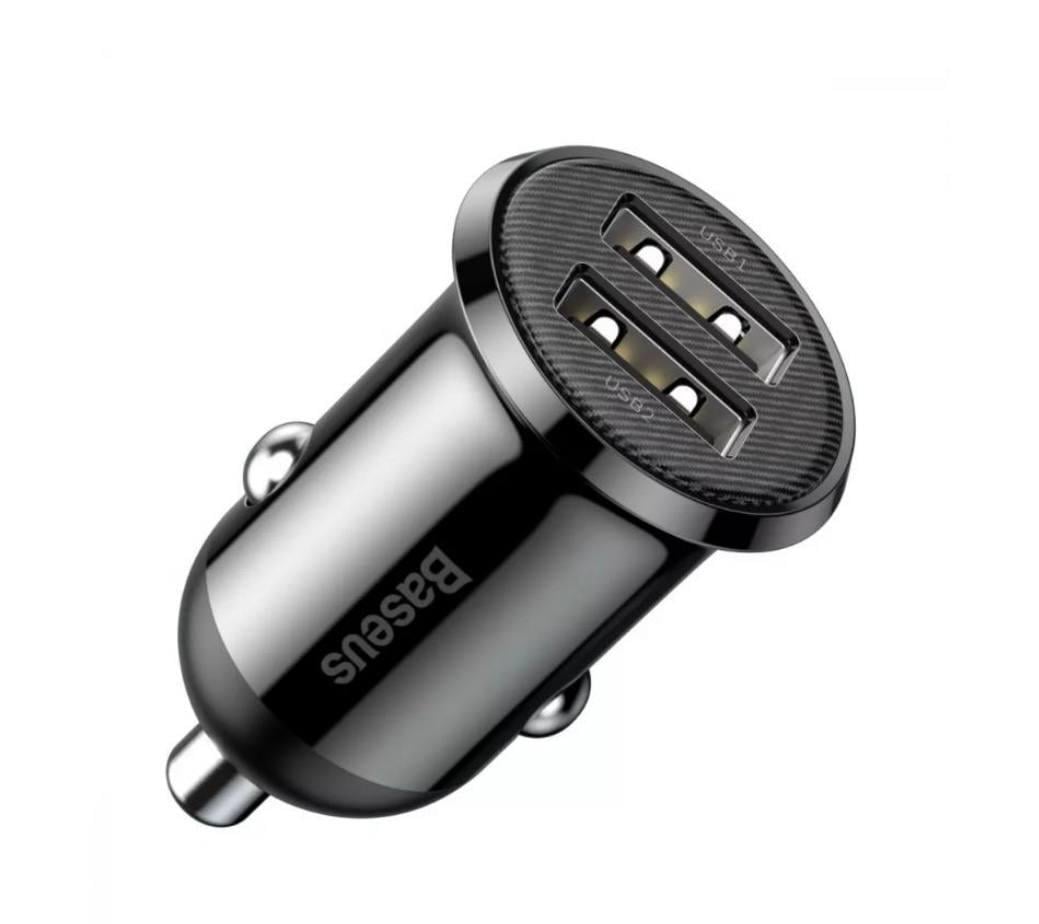 Зарядний пристрій автомобільний BASEUS Grain Pro 4,8A 2USB Black (м00166)