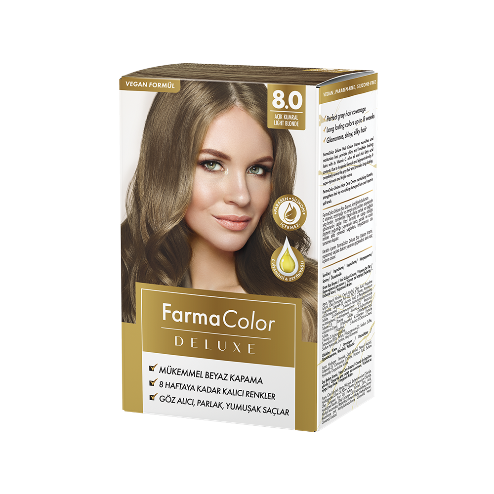 Крем-фарба для волосся Farma Color Deluxe 8.0 Світлий блонд (9000366)