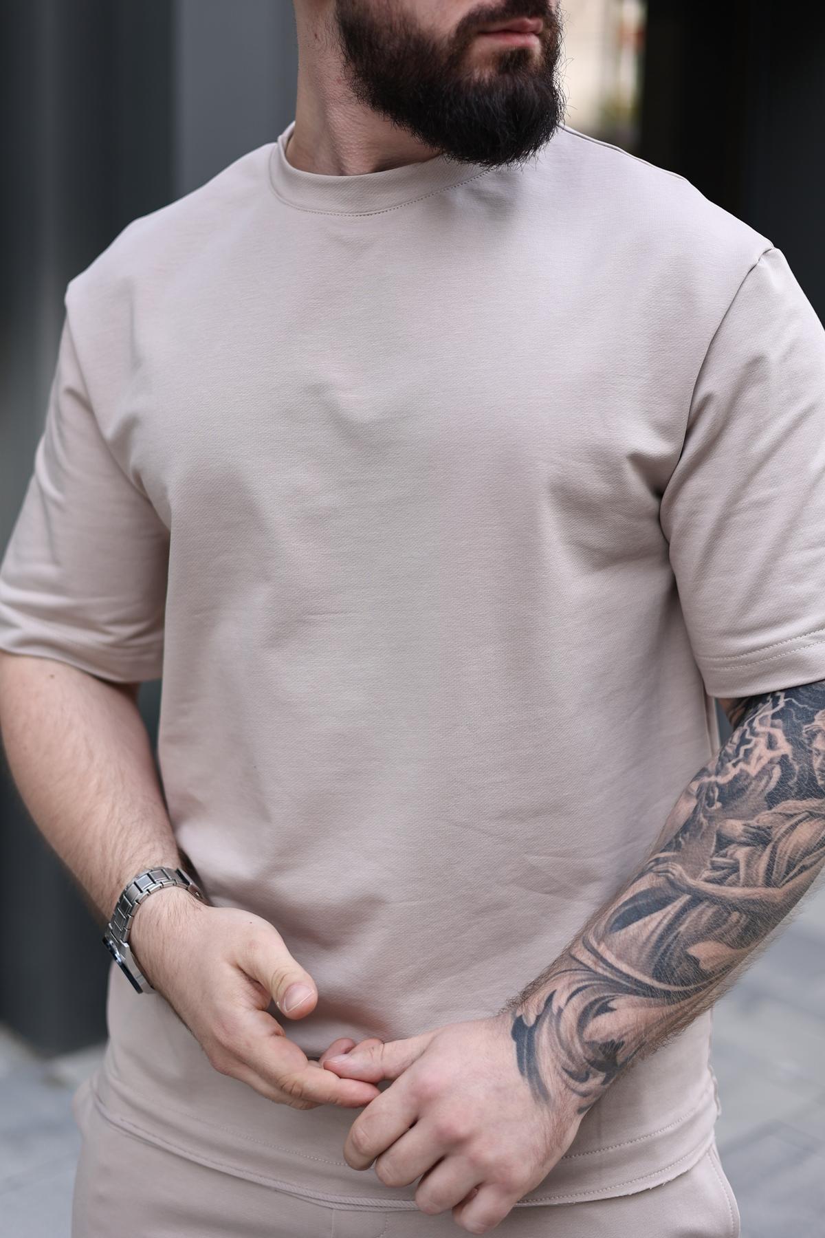 Футболка мужская Breeze Intruder оверсайз 4XL Бежевый (1561193630/6/7)