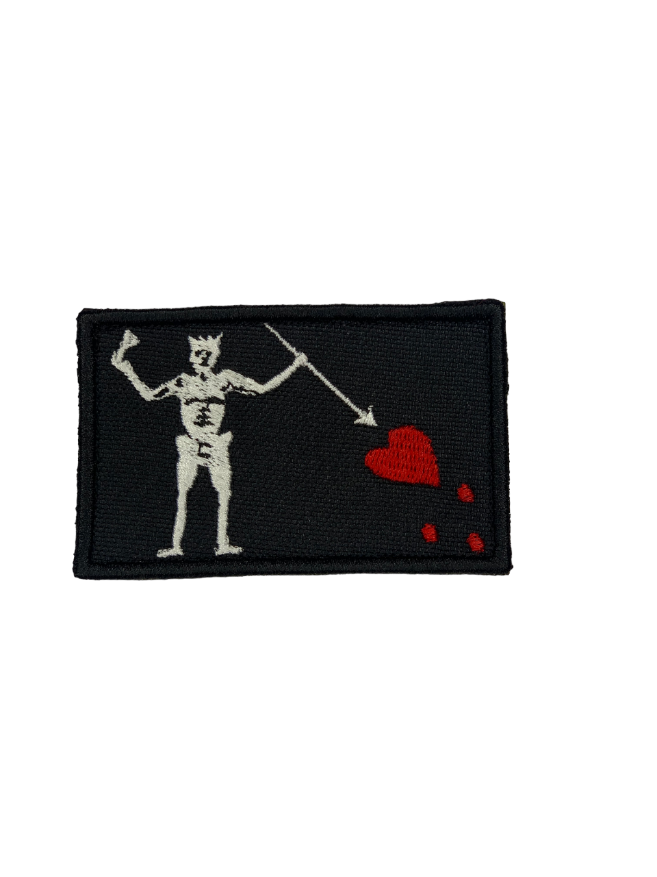 Шеврон Blackbeard Flag Pirate Patch Эдвард Тич на липучке 8 см Черный (2099)