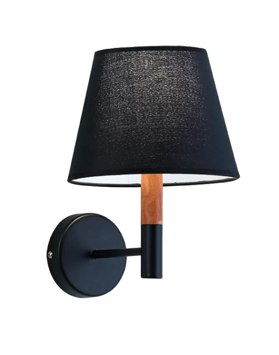 Бра з абажуром Viokef VILLY 4167901 Е27х1 10 Вт Black (28598870)
