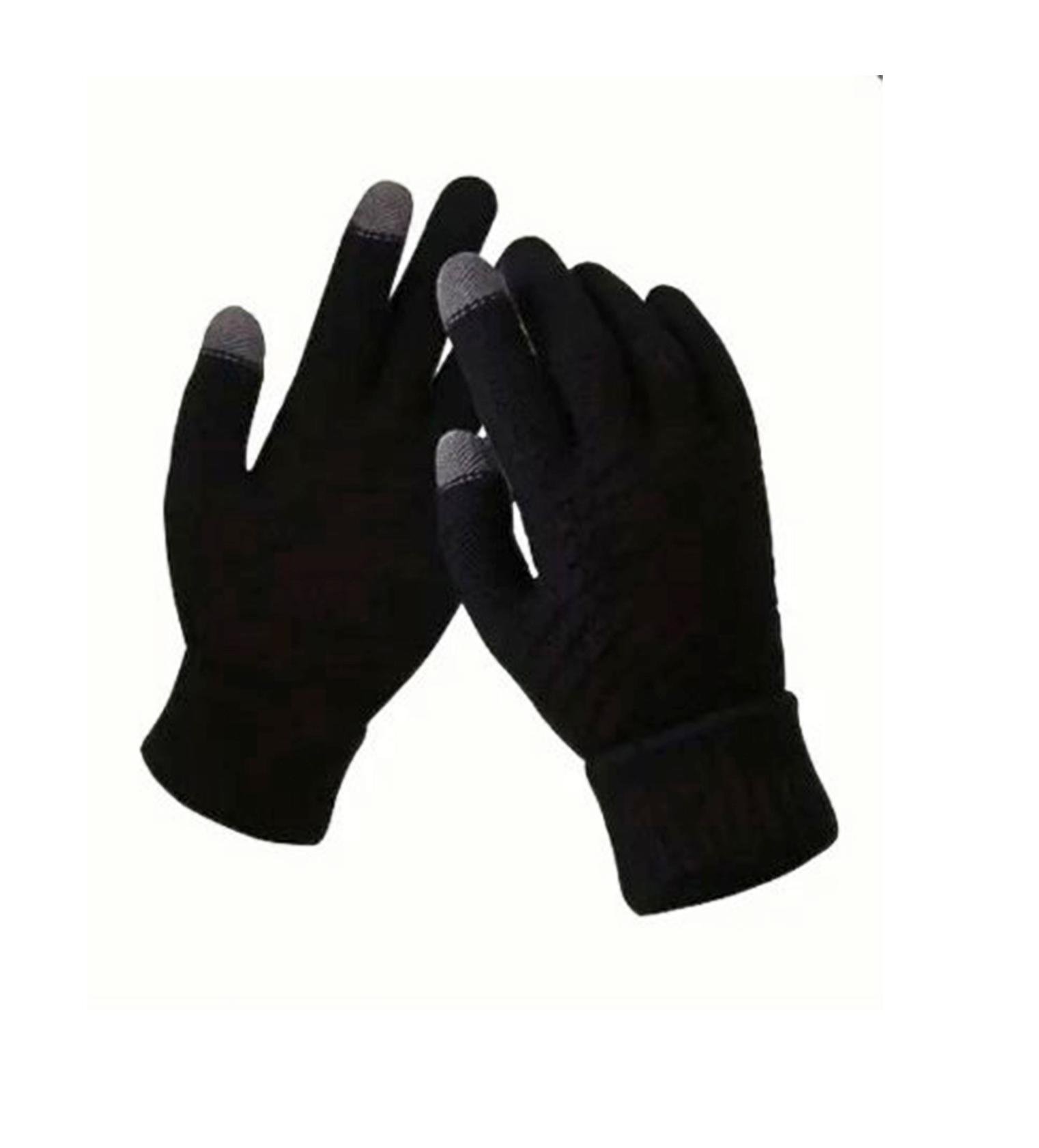 Перчатки женские зимние вязаные для тачскрина S/M (4012)