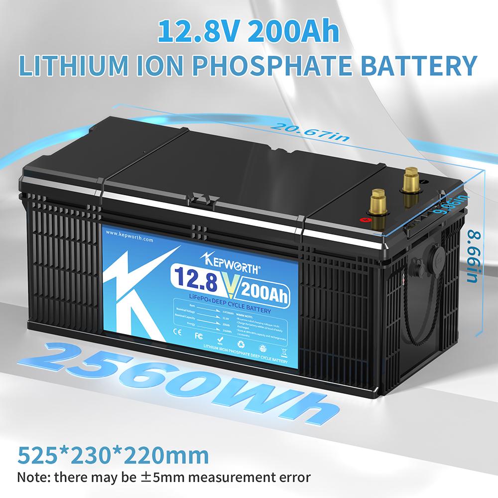 Акумулятор Kepworth LiFePO4 12V 200Ah 2560W із зарядним пристроєм BMS (K12200525) - фото 4 Акумулятор Kepworth LiFePO4 12V 200Ah 2560W із зарядним пристроєм BMS (K12200525) - фото 4