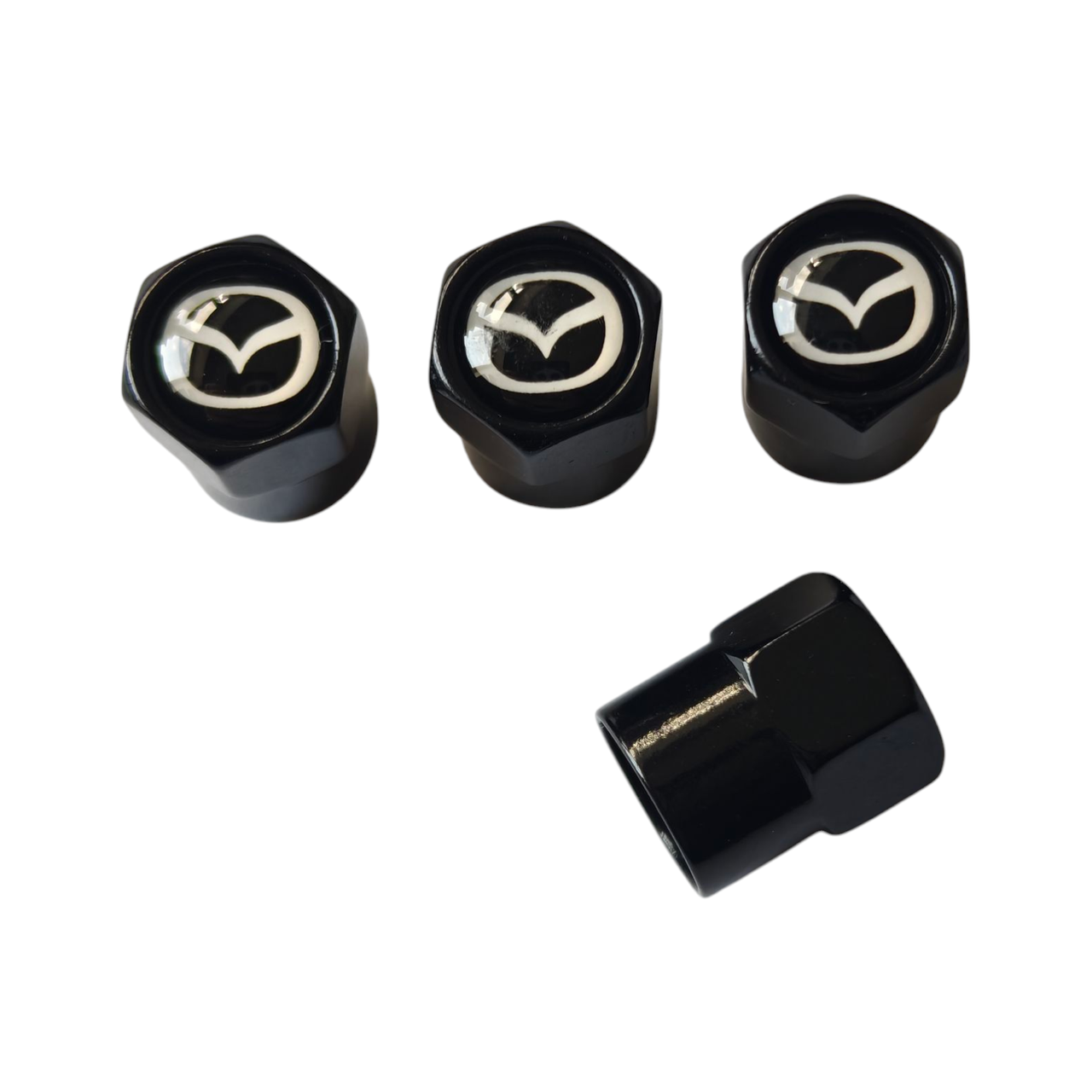 Колпачки на ниппель с логотипом Mazda 4 шт. (1651744679)