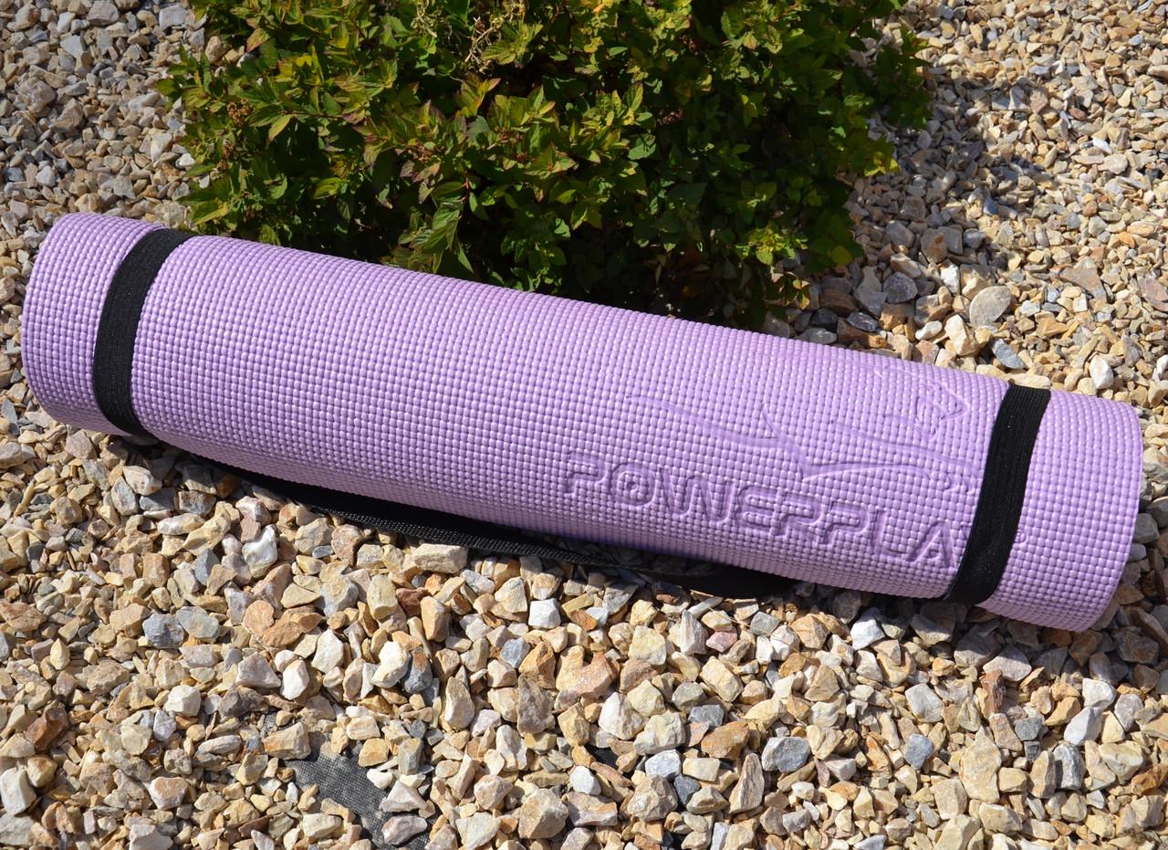 Коврик для йоги и фитнеса PowerPlay 4010 PVC Yoga Mat Лавандовый (20176189) - фото 7