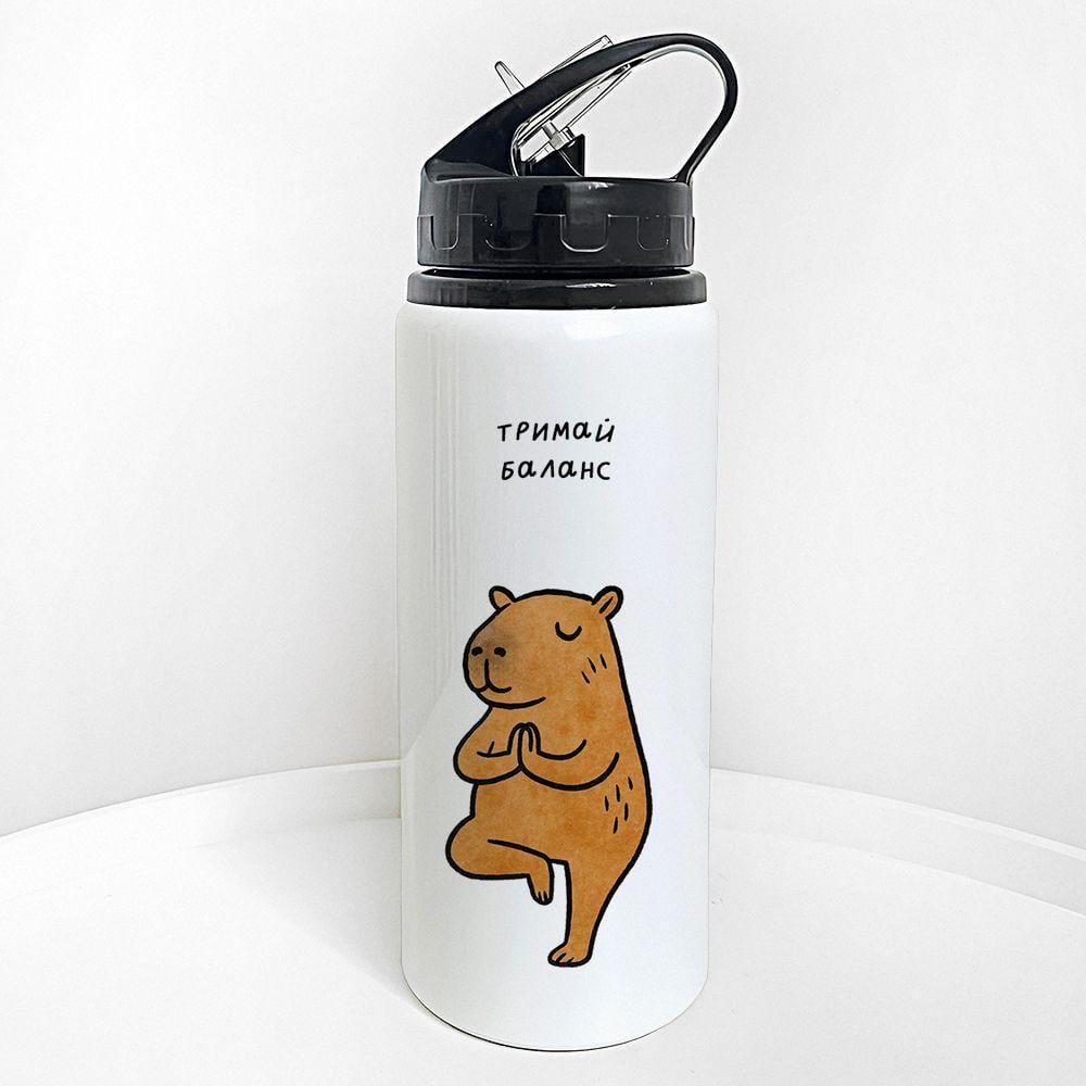 Бутылка для воды с трубочкой Presentville Тримай баланс 600 мл (PLV_25A015) Бутылка для воды с трубочкой Presentville Тримай баланс 600 мл (PLV_25A015)