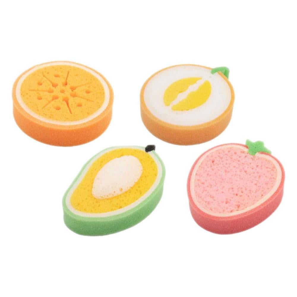 Набор губок для мытья посуды в форме фруктов 4 шт. (NR0297)