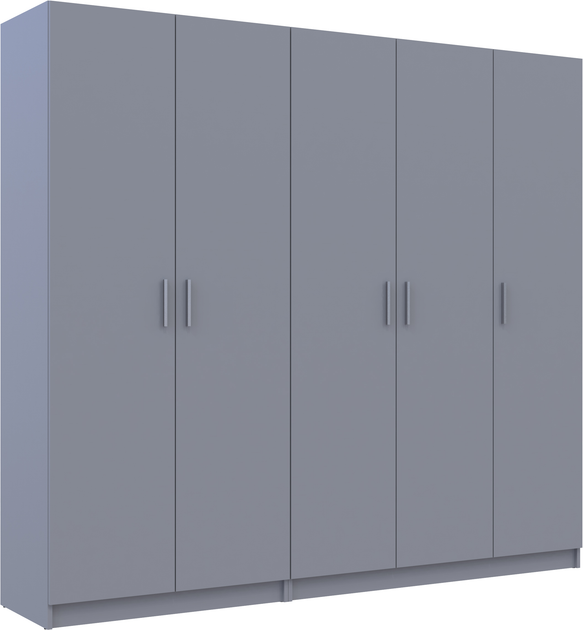 Шкаф для одежды Doros Промо 2+3 ДСП 225х48х204 см Серый (26513015)