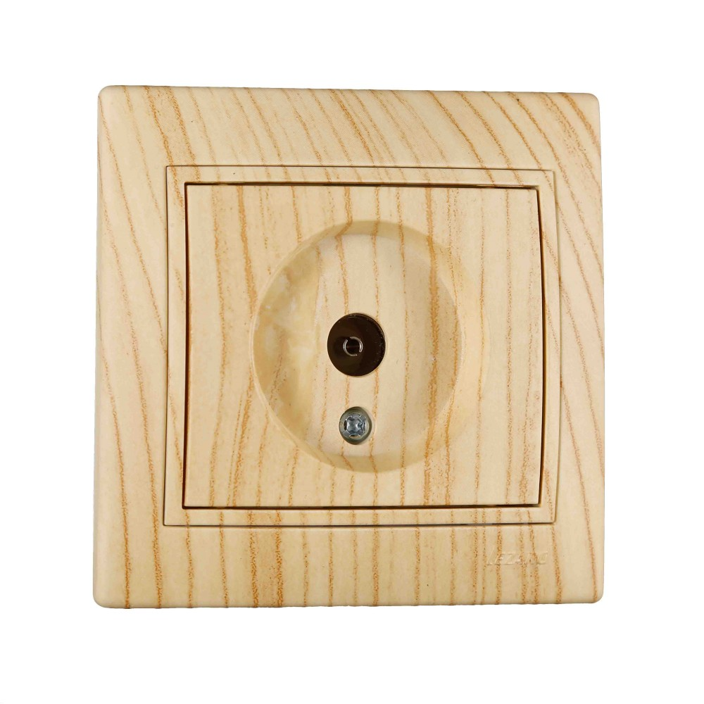 Розетка телевизионная проходная Lezard Mira дуб отбеленный матовый