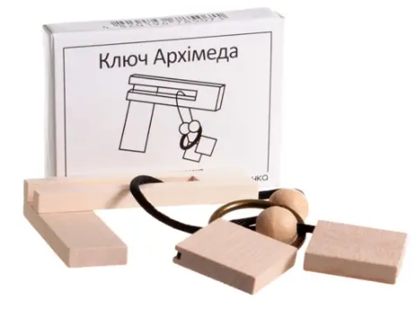 Головоломка дерев'яна Ключ Архімеда - фото 2
