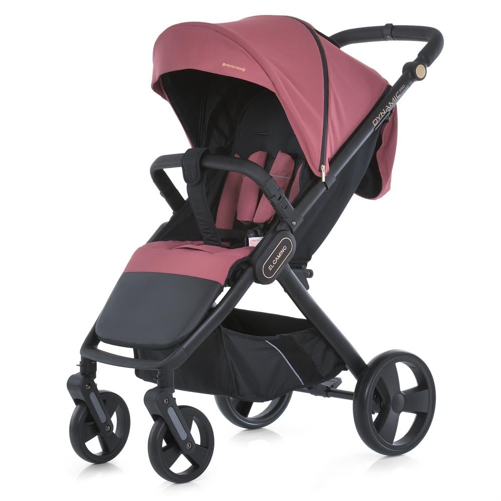 Коляска прогулянкова El Camino DYNAMIC PRO Dusty Rose з чохлом/дощовиком та москітною сіткою Темно-рожевий (ME 1053-3)