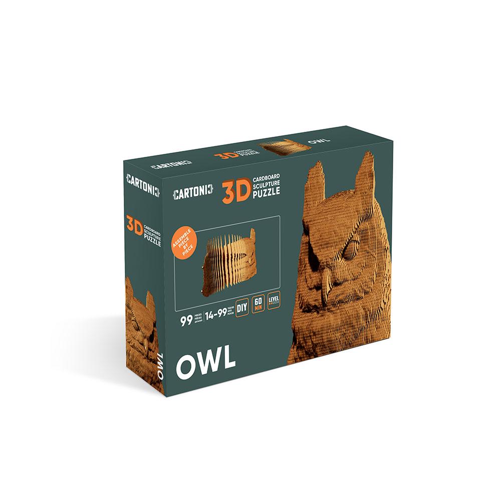 Конструктор картонный Cartonic 3D Puzzle Owl - фото 3