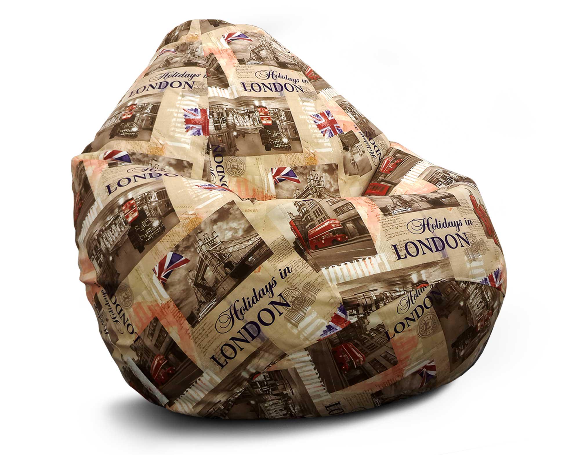 Кресло мешок iPuff Лондон Флок XL 80x110 см Кресло мешок iPuff Лондон Флок XL 80x110 см