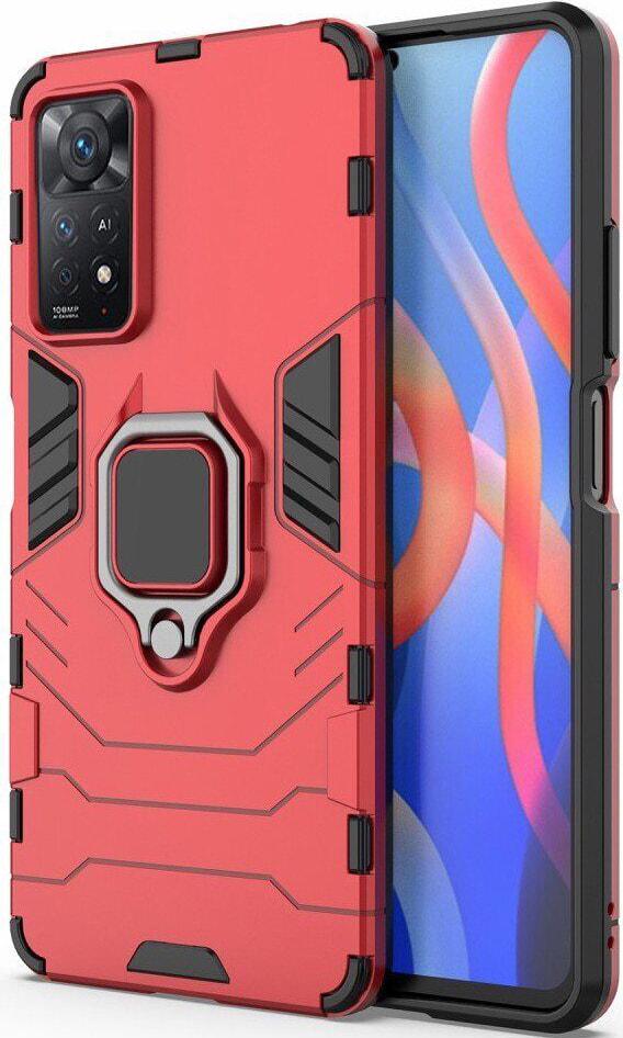 Противоударный чехол Xiaomi Redmi Note 11 Pro (4G/5G) (подставка кольцо) Red (30750-2D)