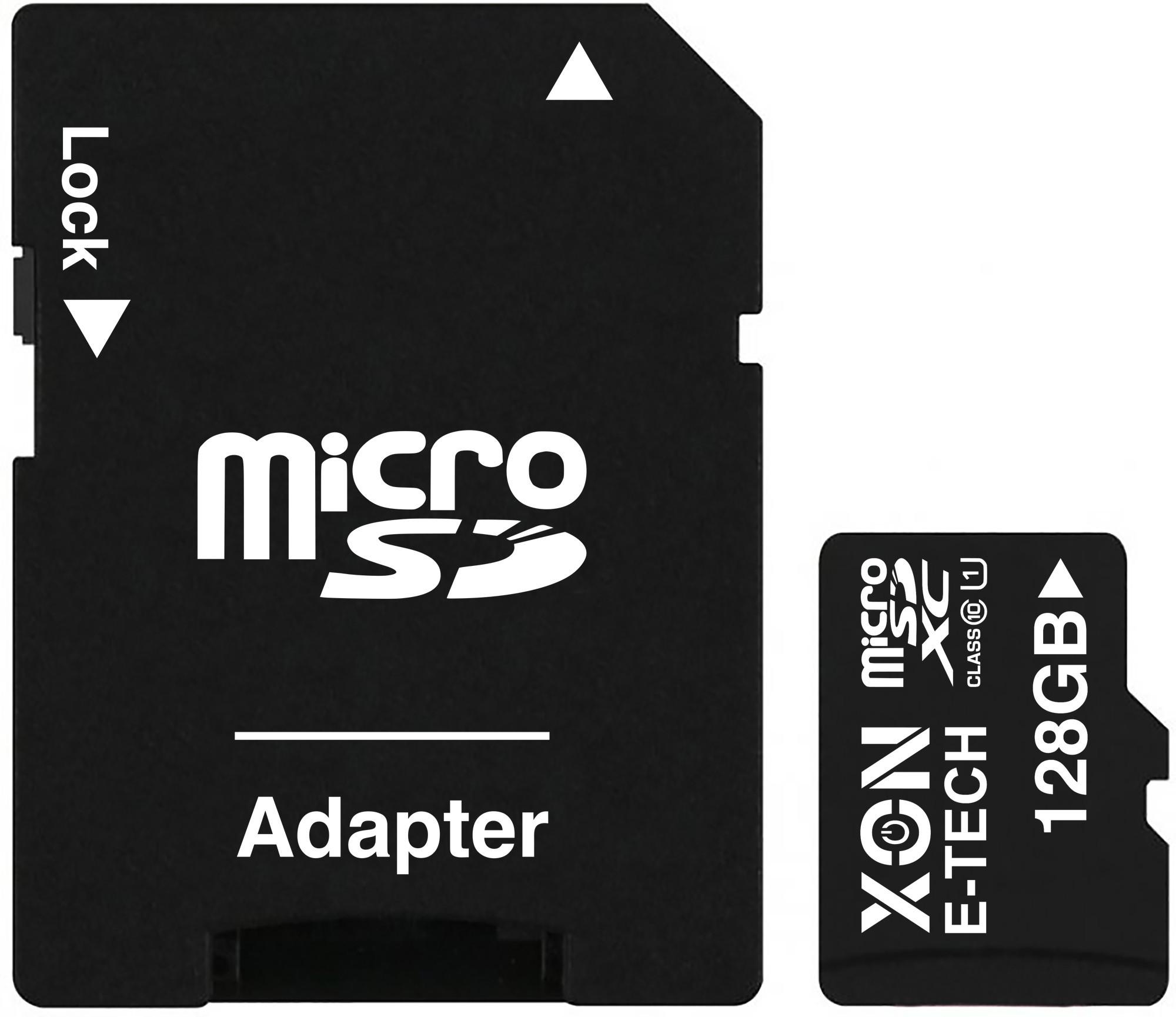 Карта памяти XON microSDXC 128 GB Class 10 UHS-I + SD adapter (MCSX1128BA)