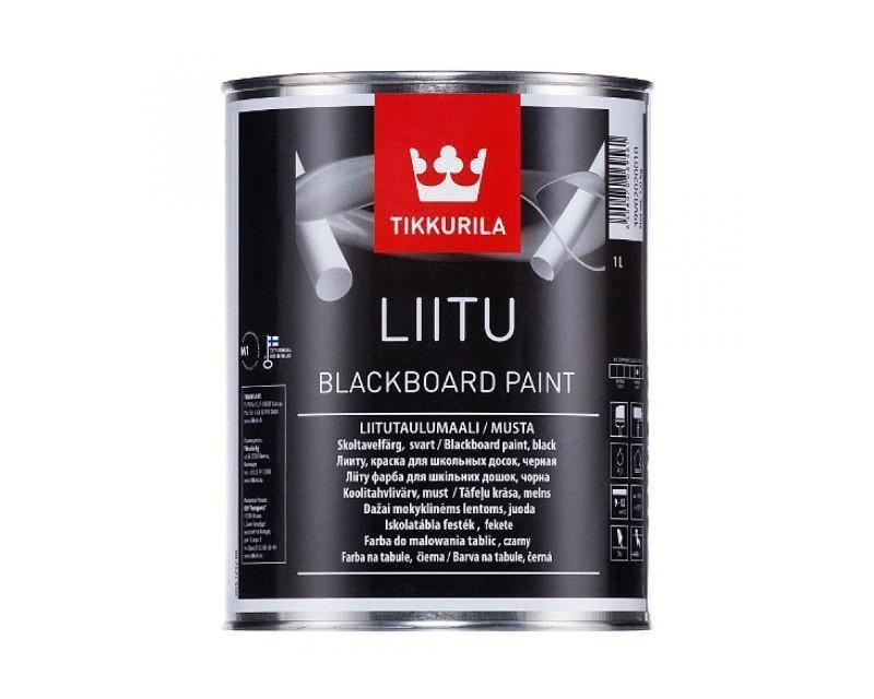 Краска латексная для школьных досок TIKKURILA Liitu 1 л Черный (1460662058) Краска латексная для школьных досок TIKKURILA Liitu 1 л Черный (1460662058)