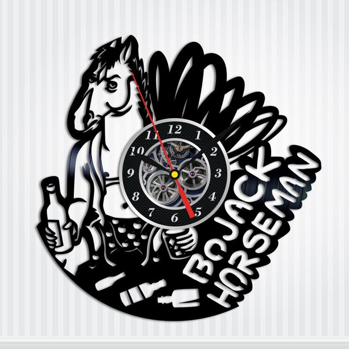 Годинник настінний Кінь БоДжек 2289 з вінилової платівки