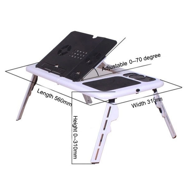 Столик для ноутбука E-Table LD-09 подставка с охлаждением 2xUSB кулер (tf3737) - фото 19