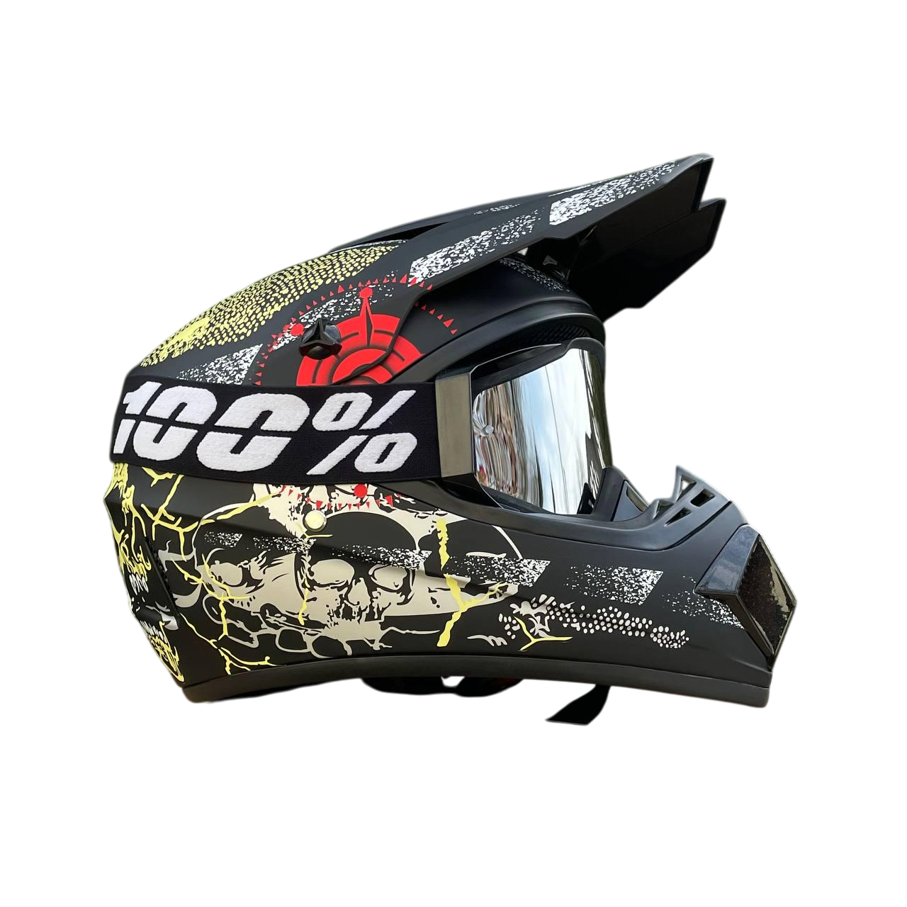 Мотошлем Virtue Эндуро с очками Черный (22513)