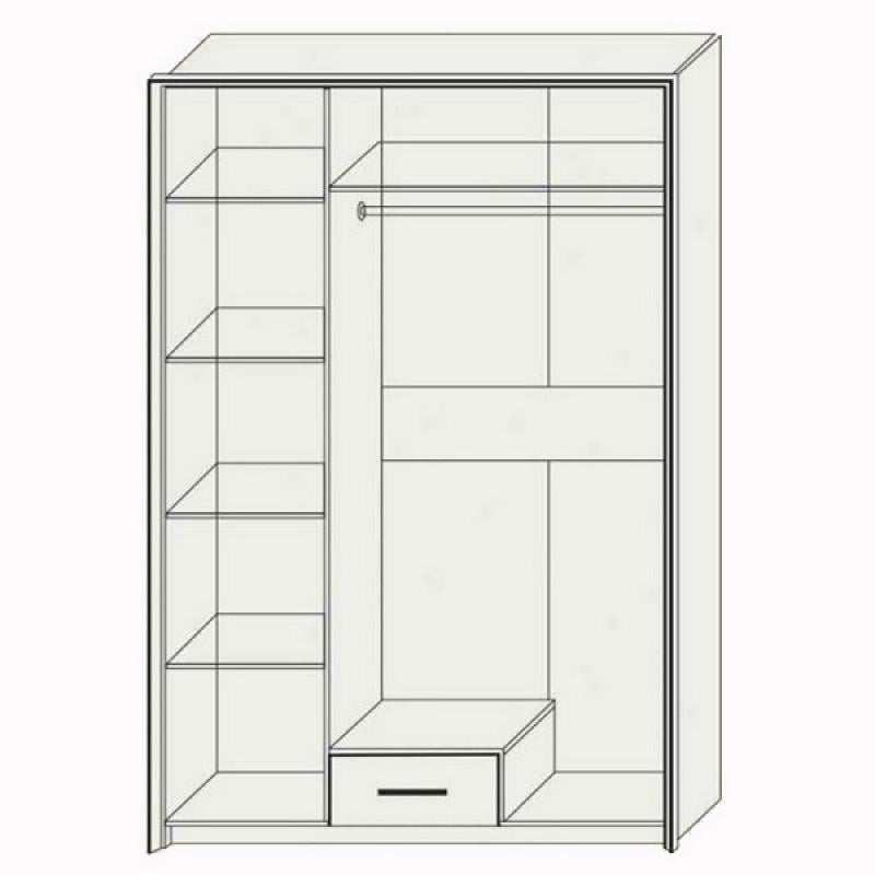 Шафа для передпокою Сокме Скарлет 136х58х212 см Дуб Сонома/Венге Магия (23979610) - фото 4 Шафа для передпокою Сокме Скарлет 136х58х212 см Дуб Сонома/Венге Магия (23979610) - фото 4