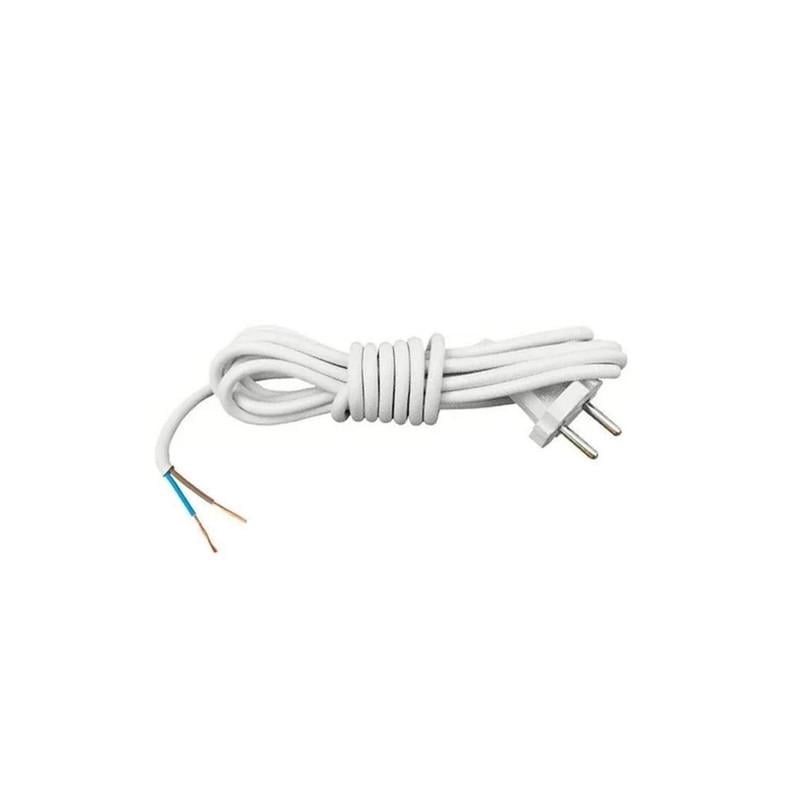 Кабель з вилкою Neomax 2x1 мм2 3 м без заземлення Білий (NX500003)