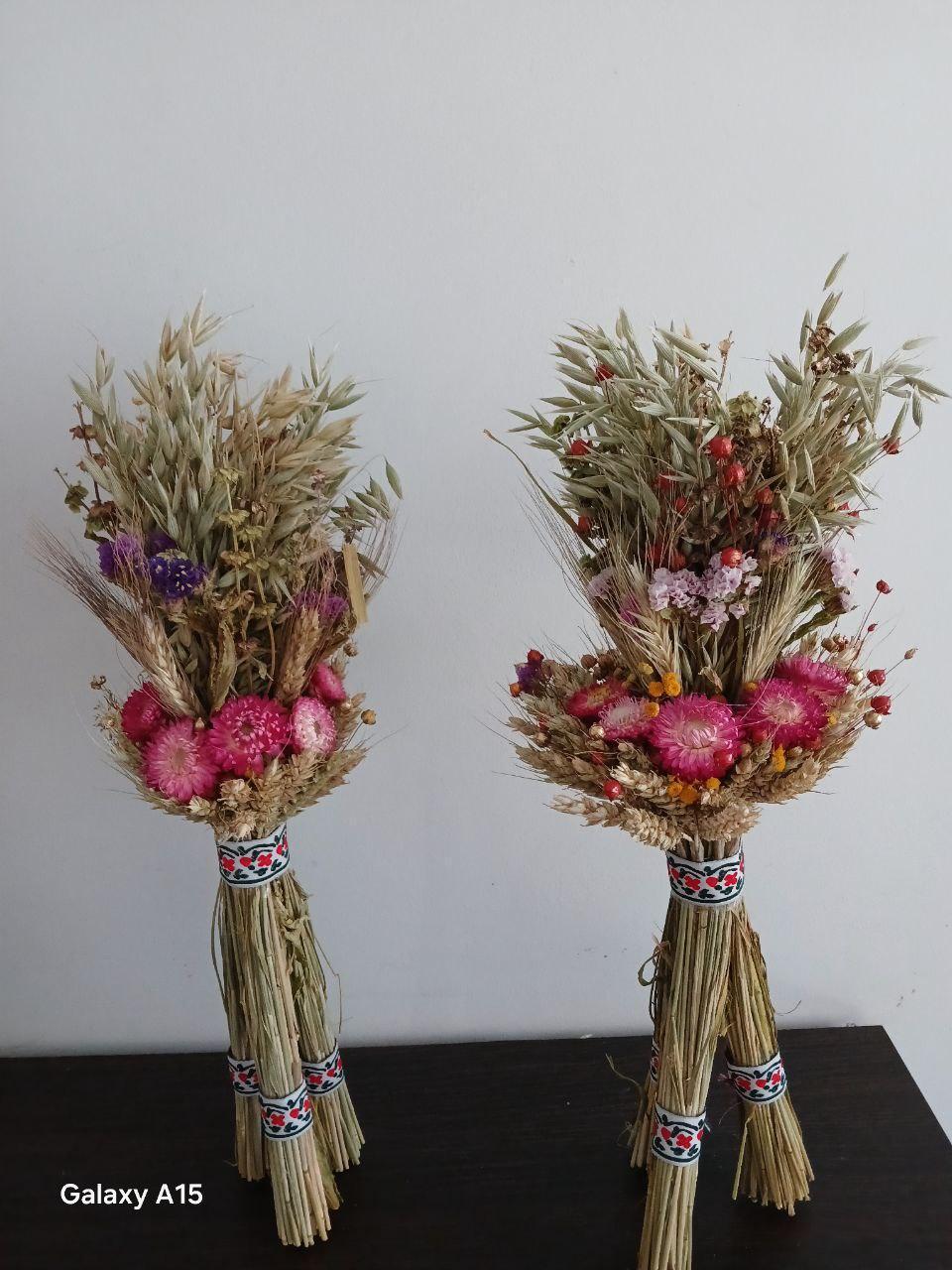 Дидух рождественский из колосья пшеницы/льна и овса на трех ножках 35-40 см с лентой вышиванкой Черный (2822701416) - фото 7 Дидух рождественский из колосья пшеницы/льна и овса на трех ножках 35-40 см с лентой вышиванкой Черный (2822701416) - фото 7