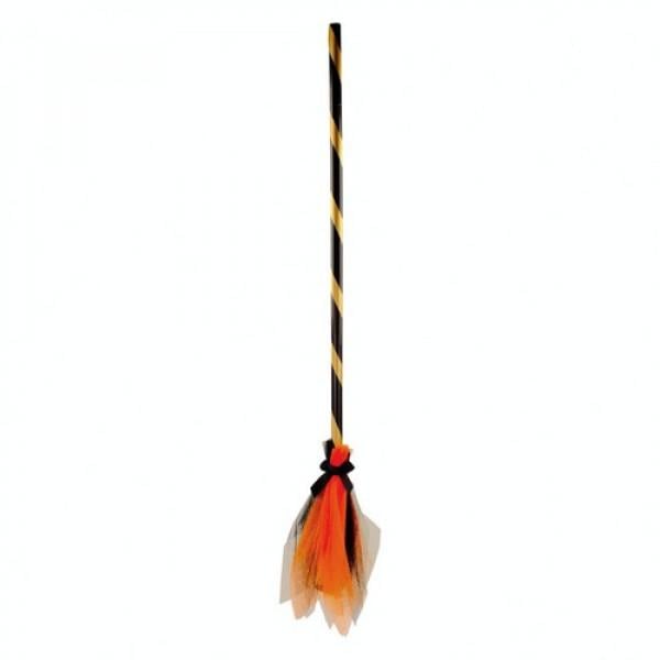 Декор на Хэллоуин Seta Метла карнавальная фатинова (19-111-OR)