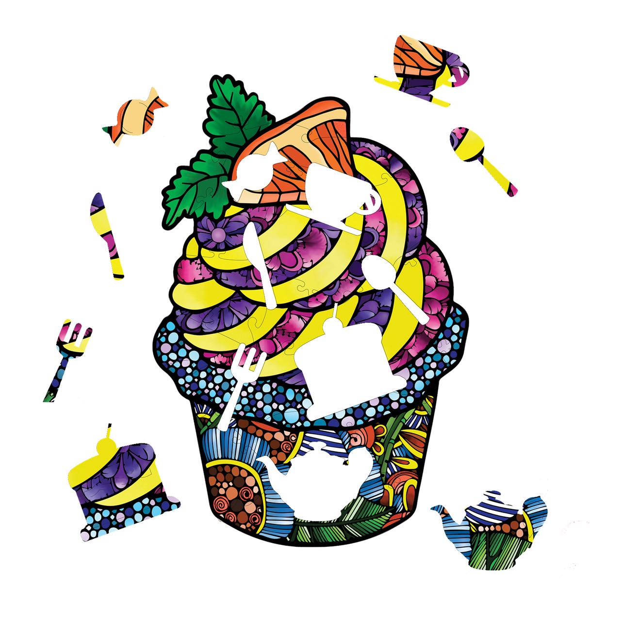 Пазл дерев'яний Апетитний кекс А1 (811-5) - фото 3 Пазл дерев'яний Апетитний кекс А1 (811-5) - фото 3