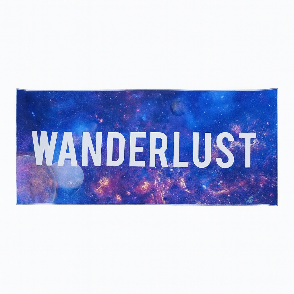 Полотенце с принтом Wanderlust 150х70 см Blue (125536)