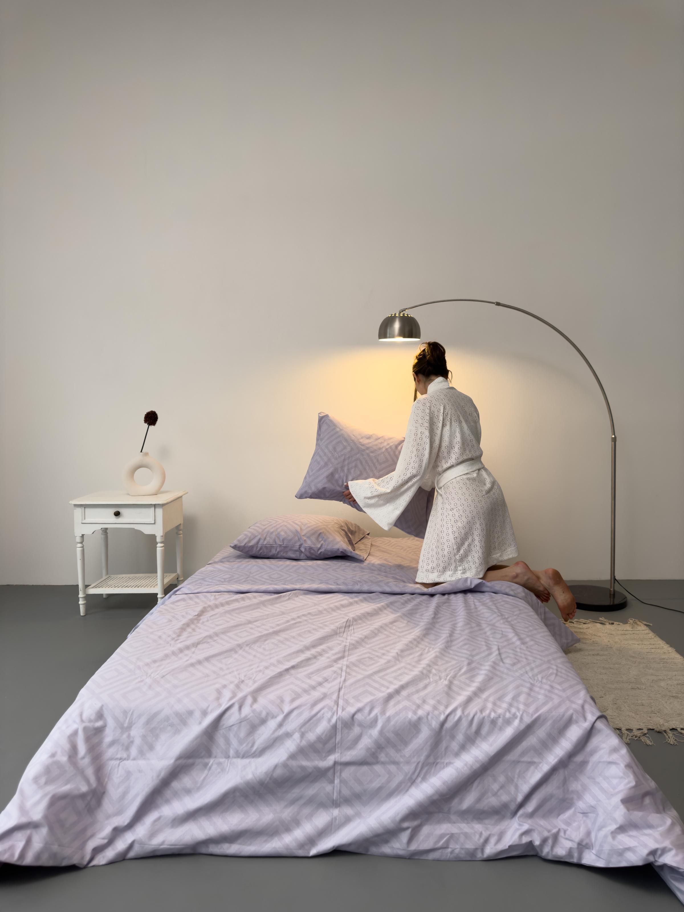 Комплект постельного белья евро Amore Glux-155 бязь Лавандовый (KPB-Ae-Glux-155(50x70)_) - фото 6 Комплект постельного белья евро Amore Glux-155 бязь Лавандовый (KPB-Ae-Glux-155(50x70)_) - фото 6