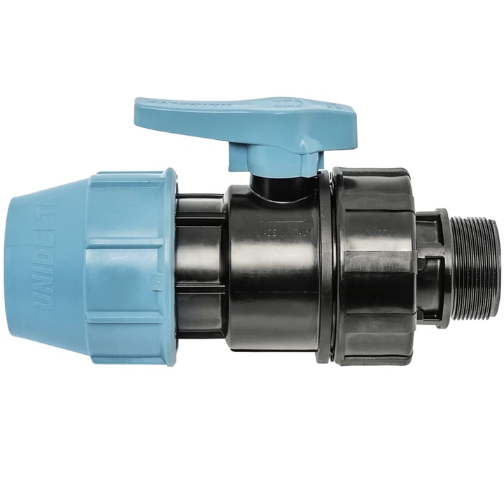 Кран шаровой компрессионный Unidelta 1072 50х1 1/2"С с УФ-защитой (1072051006001)