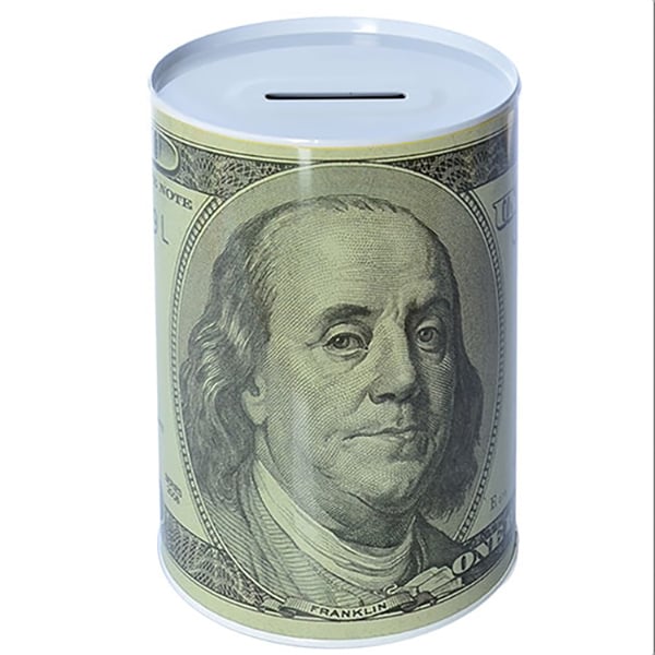 Скарбничка банка залізна Stenson 100 доларів 10х15 см (N01785)