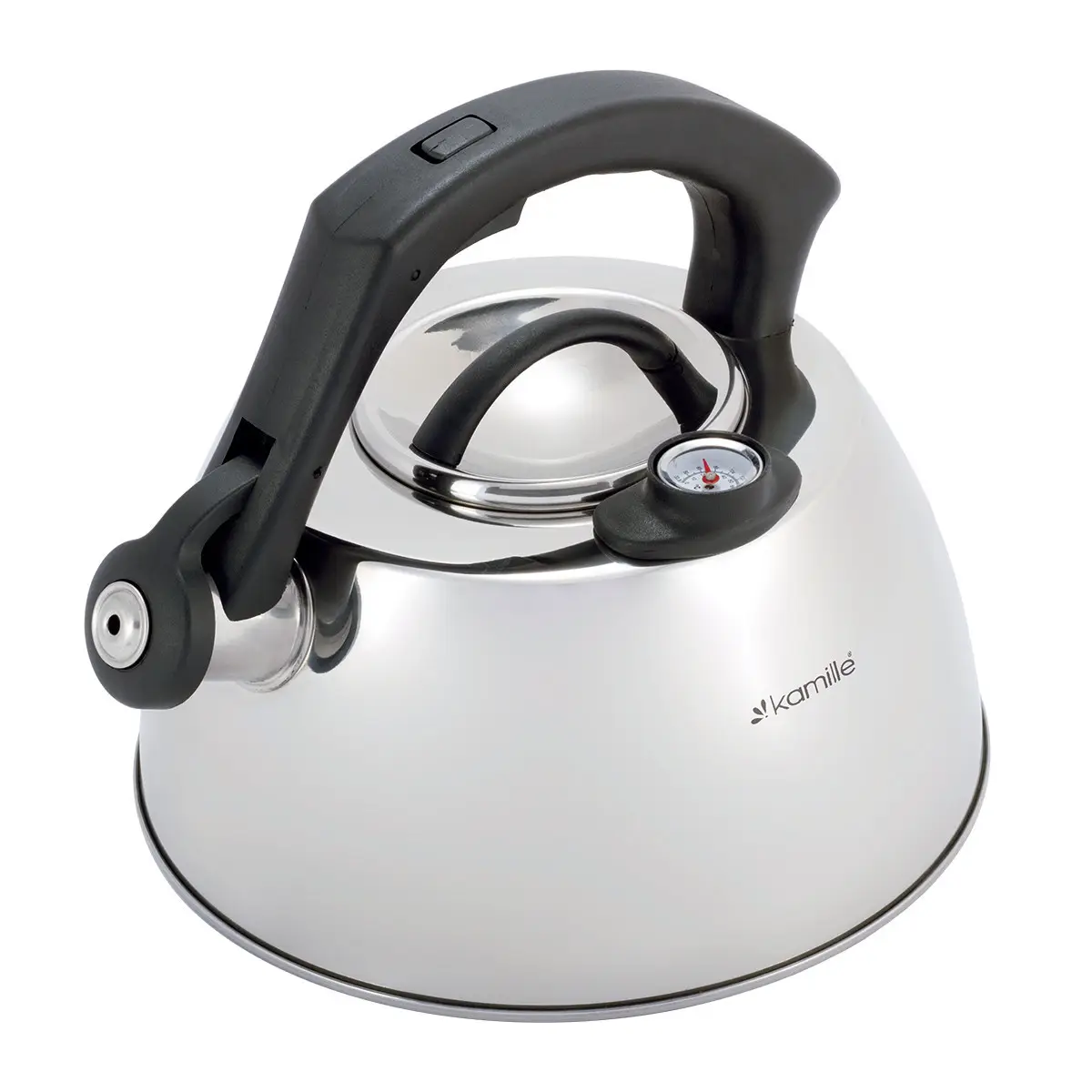 Чайник зі свистком та термометром Kamille KM-1077 3 л Сірий (8-6-3720463)