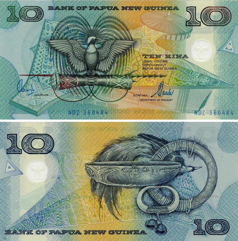 Колекційна банкнота Папуа-Нова Гвінея 10 кіна 2000 Полімер UNC (P26a)