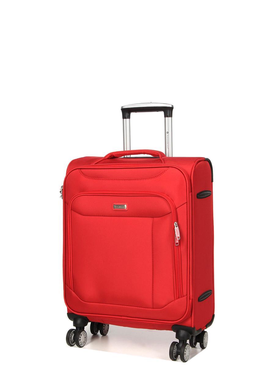 Чемодан ручная кладь Snowball ткань S 55х36х20 см 35 л 2,5 кг Красный (87303)