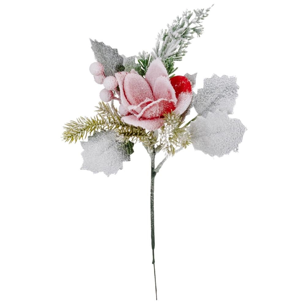 Веточка новогодняя Сказочный сад 30 см 4 шт. Красный (9171-016)