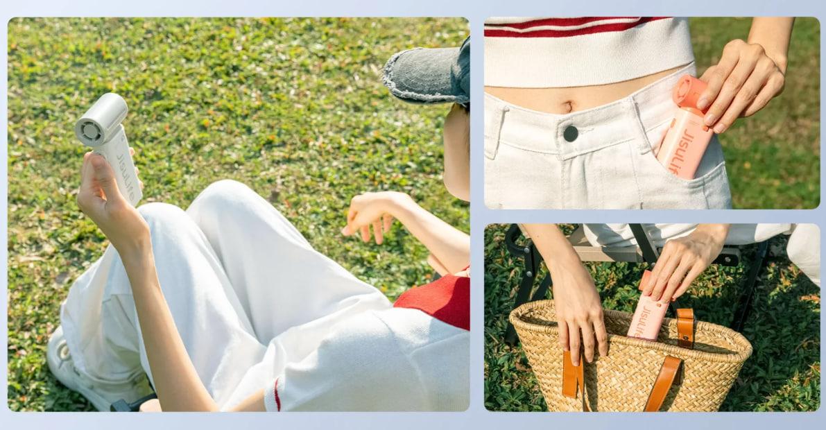 Вентилятор JISULIFE Life9 5000 мАг 5 швидкостей Рожевий - фото 3 Вентилятор JISULIFE Life9 5000 мАг 5 швидкостей Рожевий - фото 3