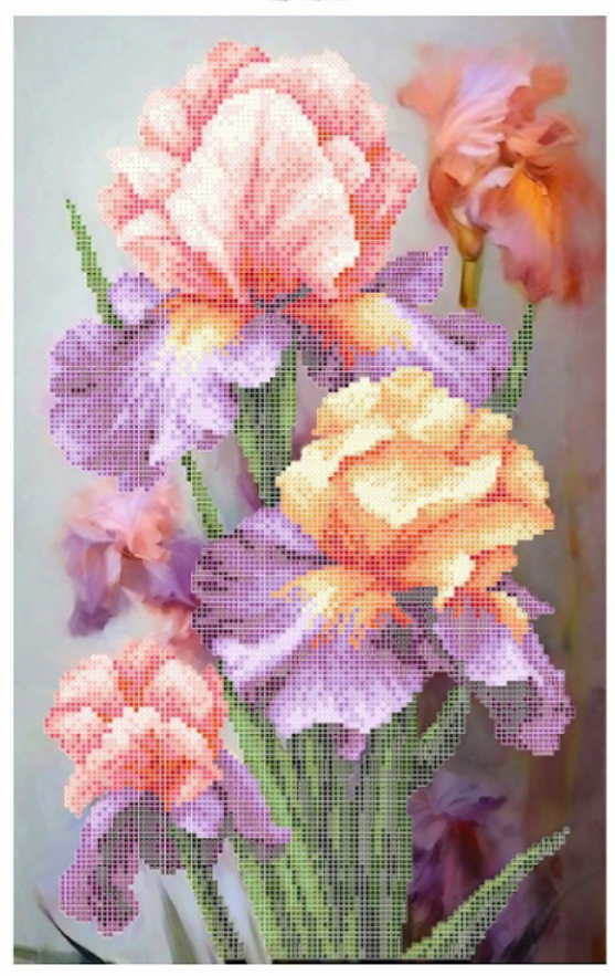 Схема для вишивки Золота Підкова Іриси ЗПК-070