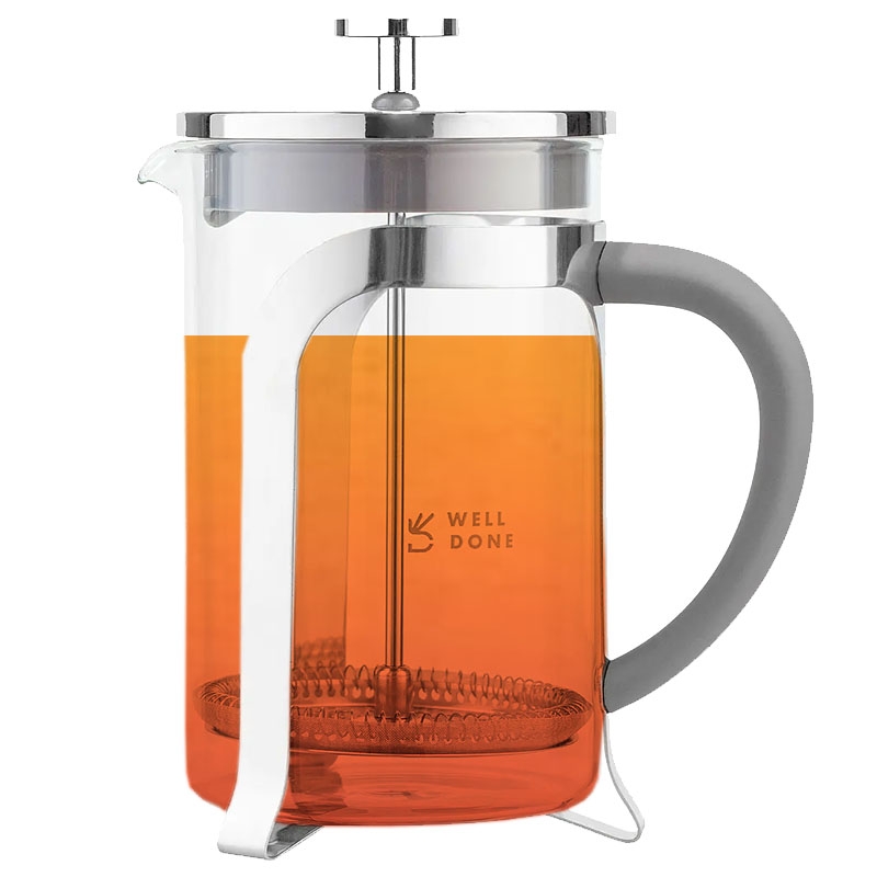 Заварник Well Done WD-8016B френч-пресс стеклянный 800 мл (26202749) - фото 4 Заварник Well Done WD-8016B френч-пресс стеклянный 800 мл (26202749) - фото 4