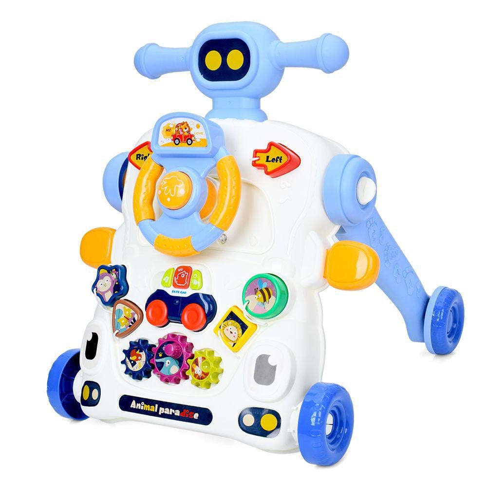 Каталка-ходунки детская 3в1 6043-6044 с интерактивным столиком и звуковыми эффектами (24909697)