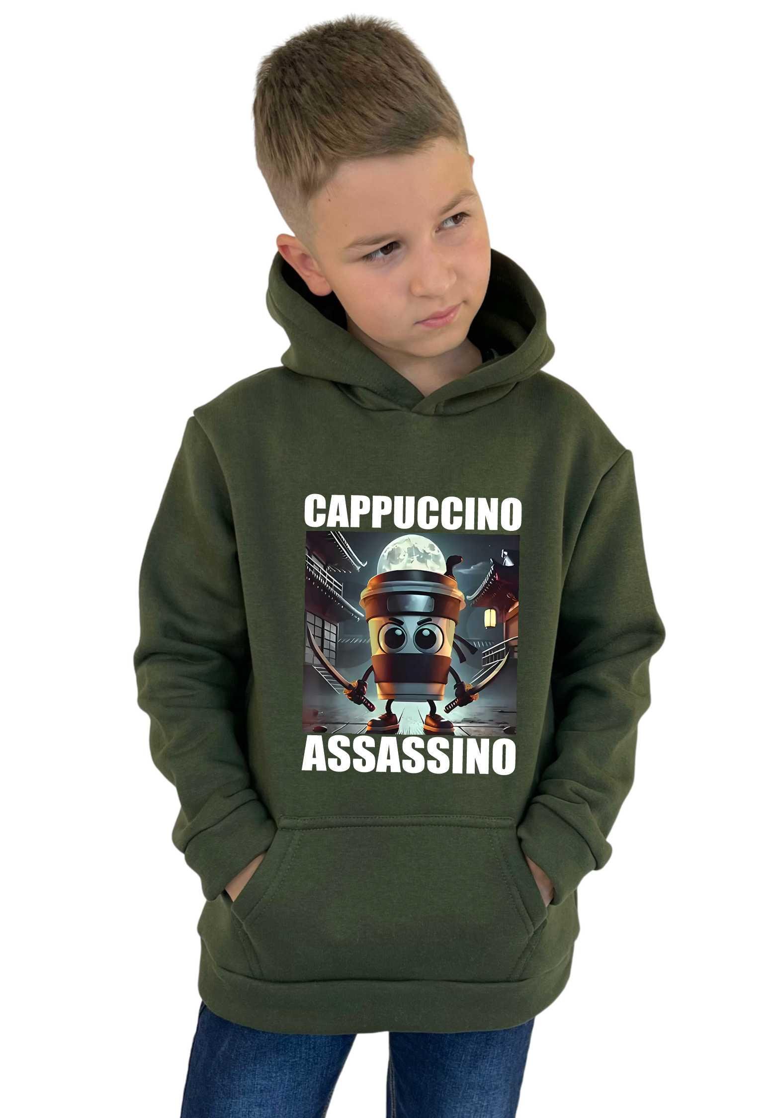 Толстовка утеплена TM Spinogriz СПИ2024 CAPPUCCINO ASSASSINO 158 см Зелений (29180075)
