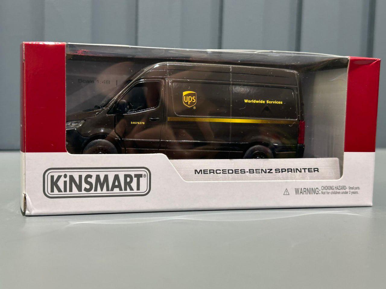 Іграшкова машинка Kinsmart Mercedes-Benz Sprinter UPS інерційна 1:48 Коричневий (KT5430W) - фото 7 Іграшкова машинка Kinsmart Mercedes-Benz Sprinter UPS інерційна 1:48 Коричневий (KT5430W) - фото 7