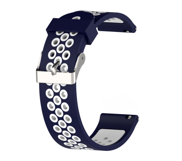 Ремінець для смарт-годинників Sport силіконовий 22 мм Синій/Білий (1894P)