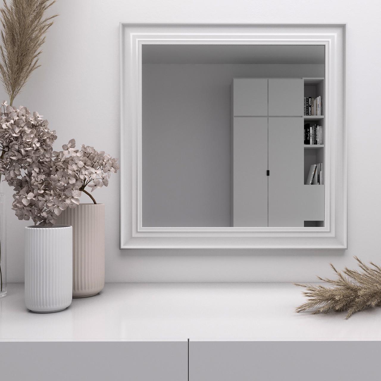 Зеркало квадратное Black Mirror 72х72 см Белый (7024-291SW) - фото 1 Зеркало квадратное Black Mirror 72х72 см Белый (7024-291SW) - фото 1