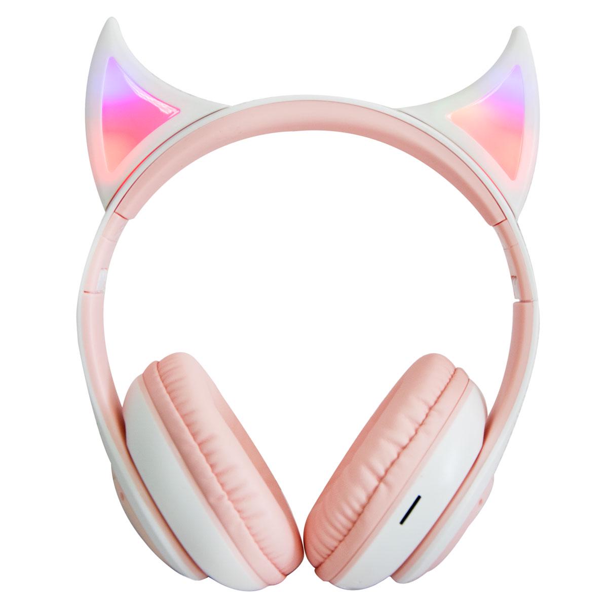 Навушники з вушками Wireless Headset STN-25 Bluetooth Рожево-білий (1010161-Pink) - фото 6