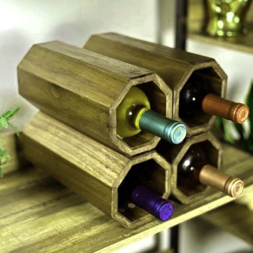 Полка для вина настольная Плантей 4 Мускат (Впс-410207)