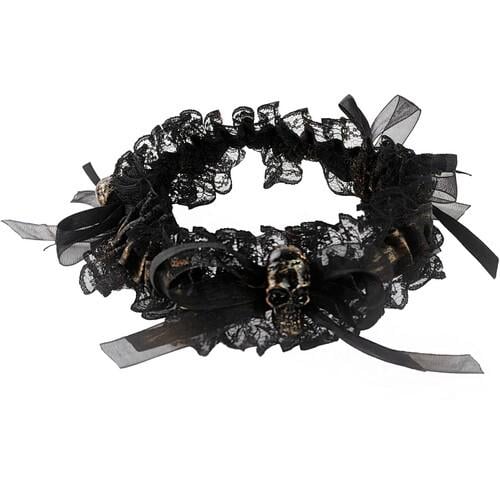 Підв'язка на ногу Seta Decor 23-583BLK-GL гіпюрова Підв'язка на ногу Seta Decor 23-583BLK-GL гіпюрова